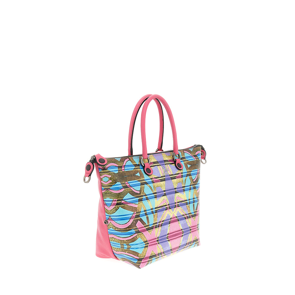 Borsa Donna a Mano con Tracolla GABS G3 PLUS Large in Pelle stampa Maori