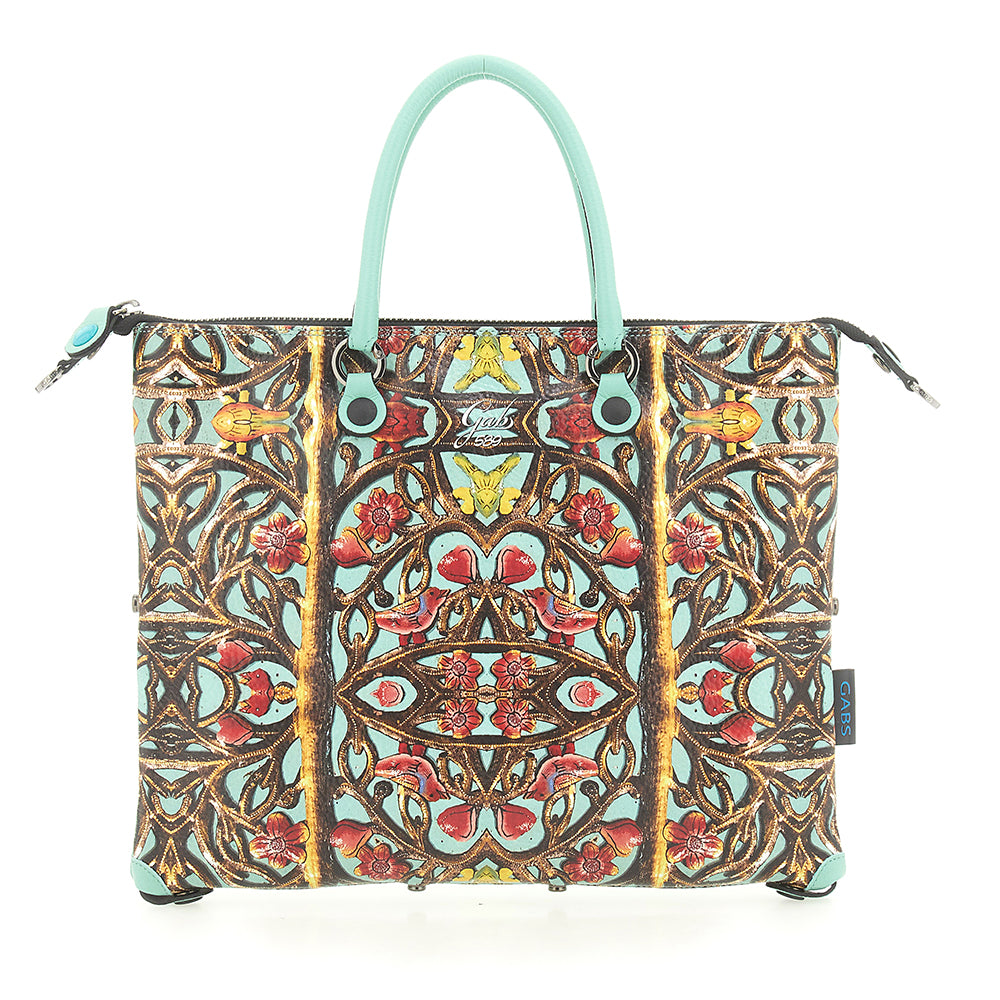 Borsa Donna a Mano con Tracolla GABS G3 PLUS Large in Pelle stampa Inferriata Liberty