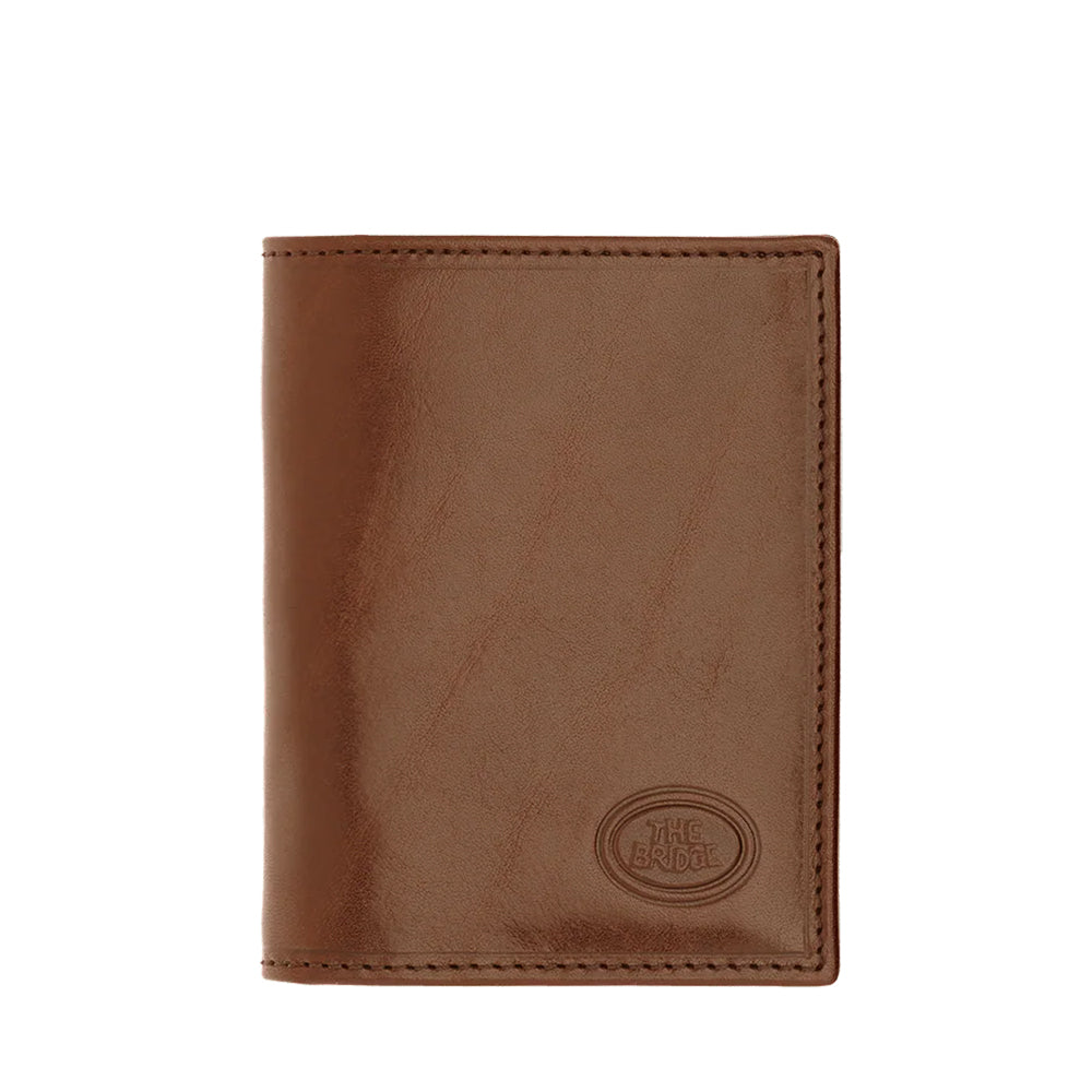 Portacarte e Banconote THE BRIDGE In Pelle Marrone linea Story Made in Italy