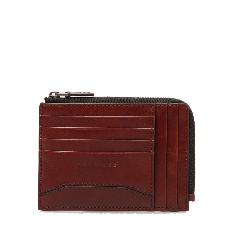 Portacarte Uomo THE BRIDGE linea Filippo in Pelle Marrone