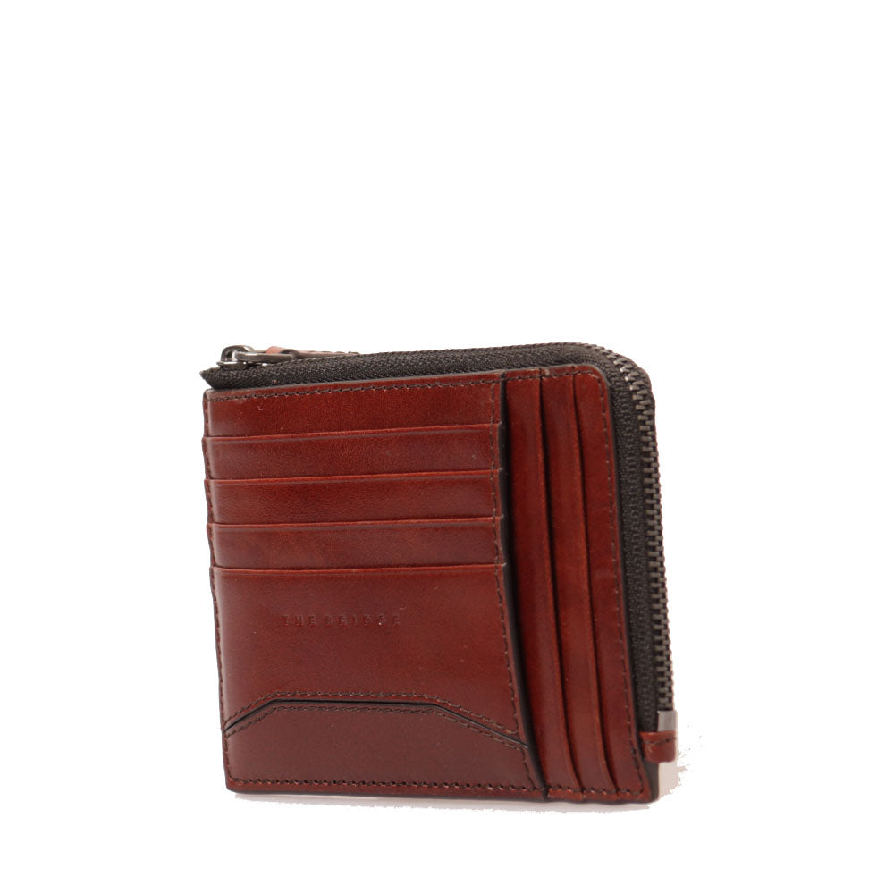 Portacarte Uomo THE BRIDGE linea Filippo in Pelle Marrone