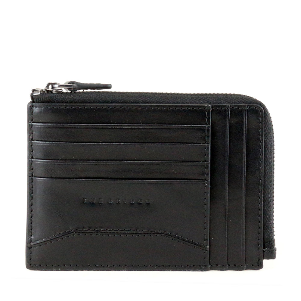 Portacarte Uomo THE BRIDGE linea Filippo in Pelle Nera