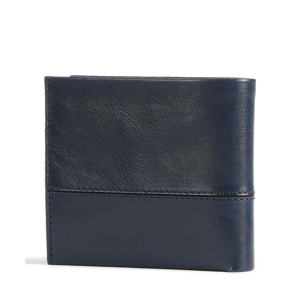 Portafoglio Uomo con Portamonete THE BRIDGE linea Damiano in Pelle Blu
