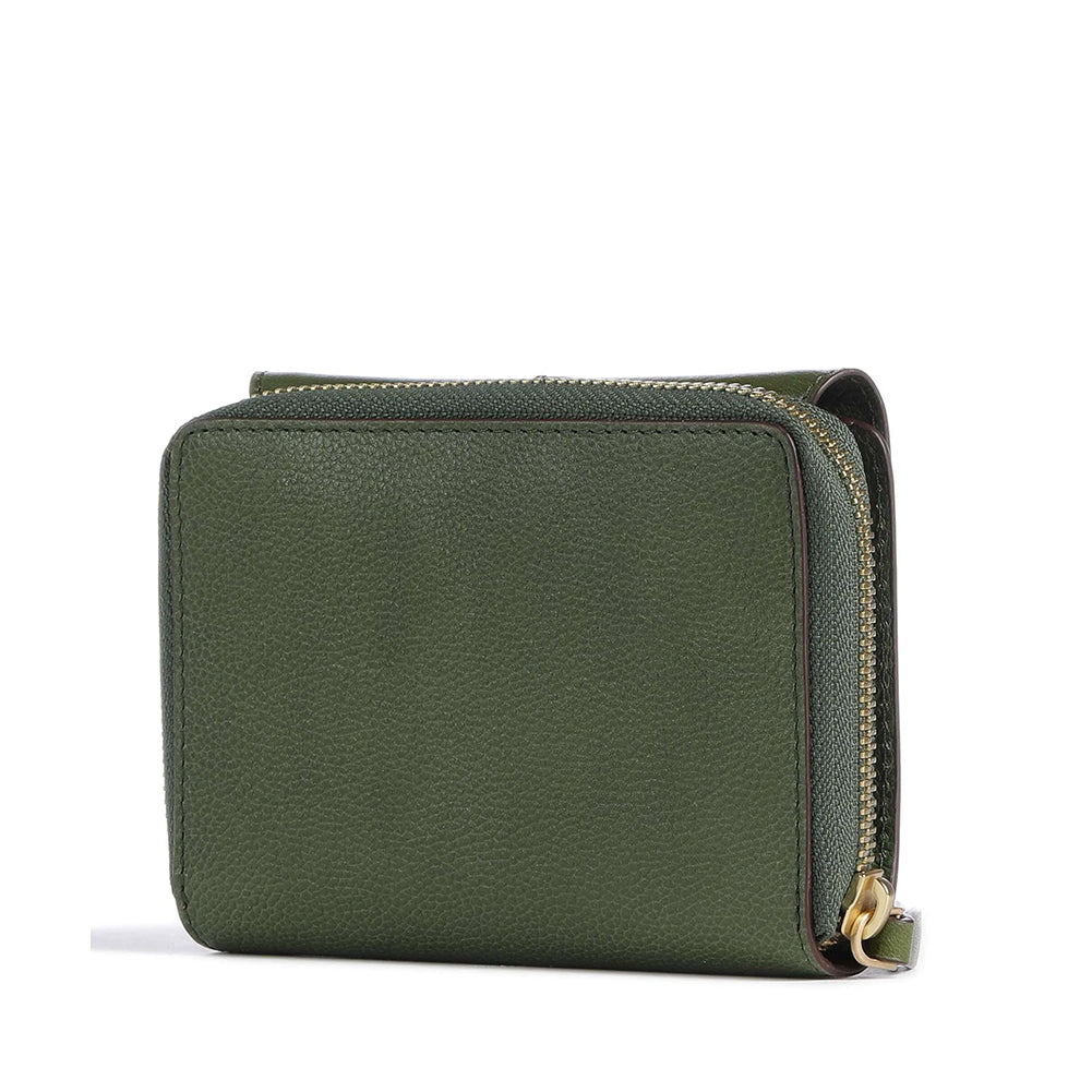 Portafoglio Donna Piccolo con Zip THE BRIDGE linea Elisabetta in Pelle Verde