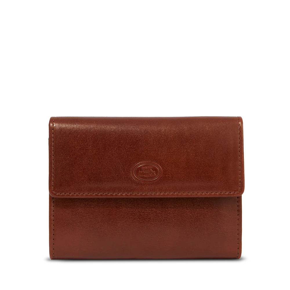 Portafoglio Donna Piccolo con Clip THE BRIDGE linea Story in Pelle Marrone Made in Italy