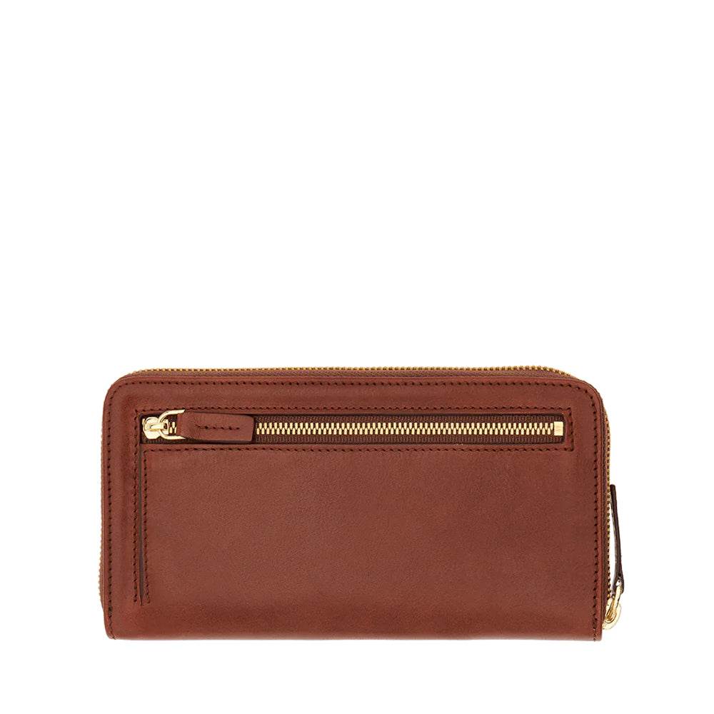 Portafoglio Donna Zip Around THE BRIDGE in Pelle Marrone linea Story