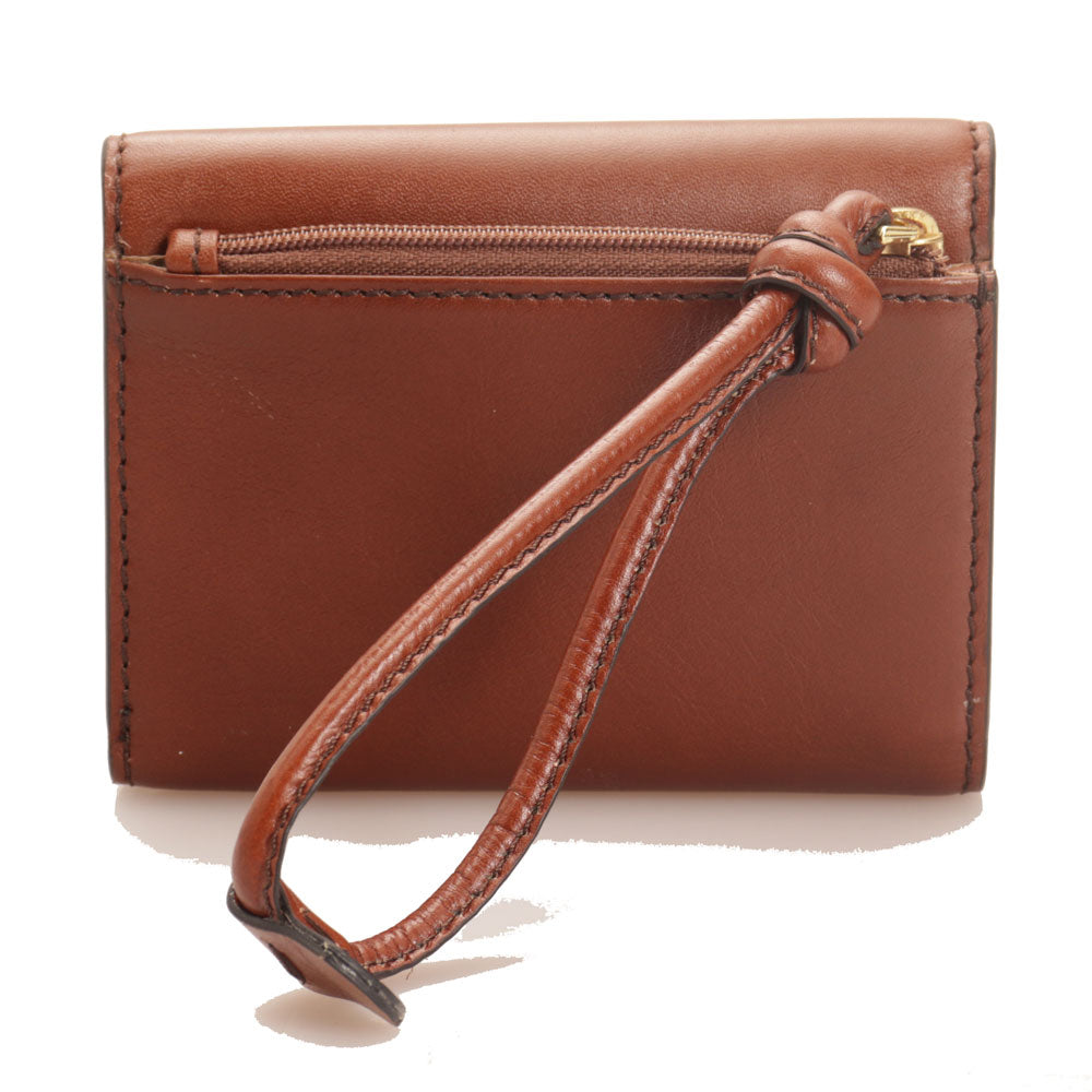 Portafoglio Donna con Bottone e Polsiera THE BRIDGE in Pelle Marrone linea Camilla