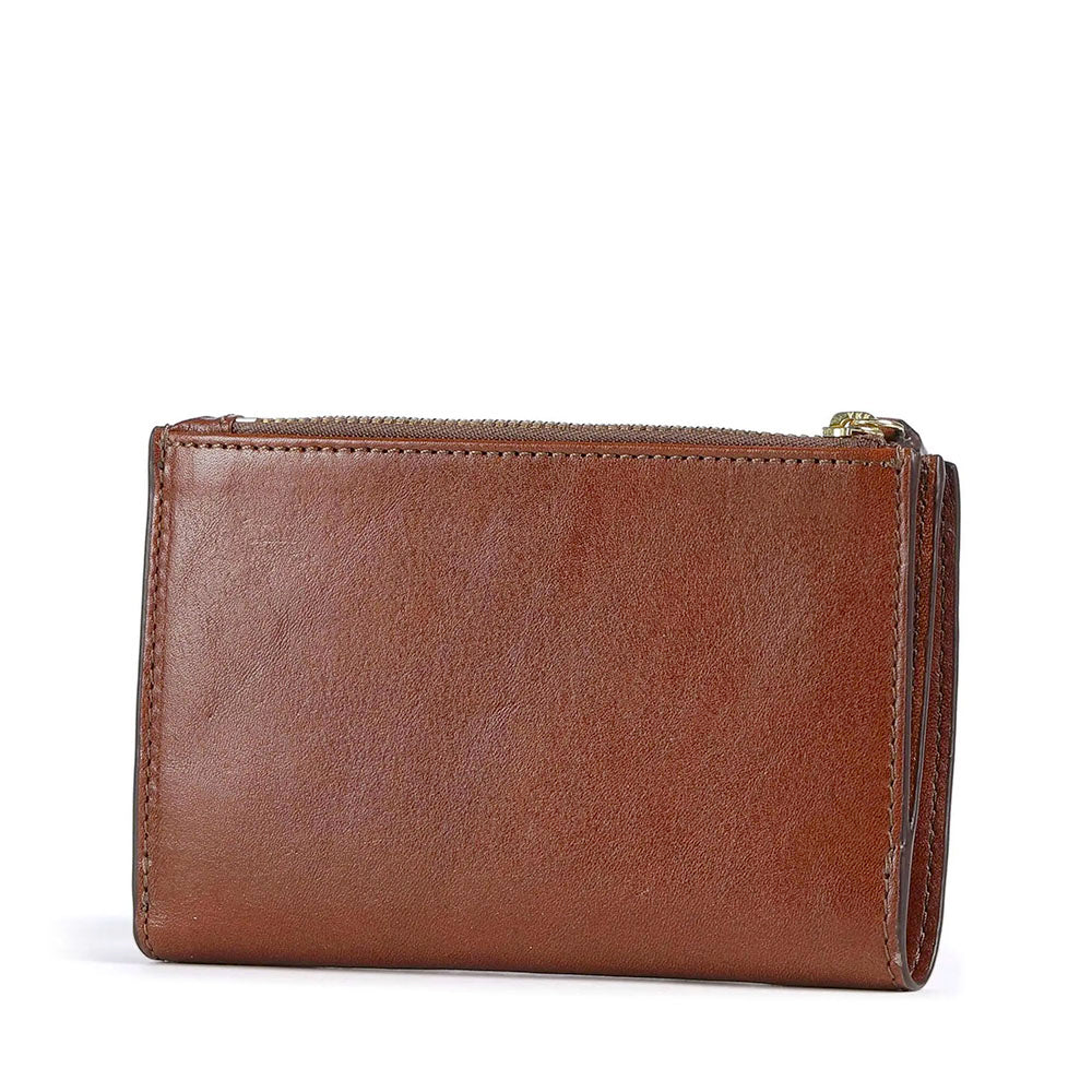 Portafoglio Donna Medio con Bottone THE BRIDGE linea Story in Pelle Marrone