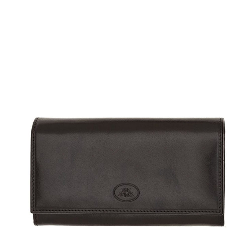 Portafoglio Donna Grande con Clip THE BRIDGE in Pelle Nera linea Story