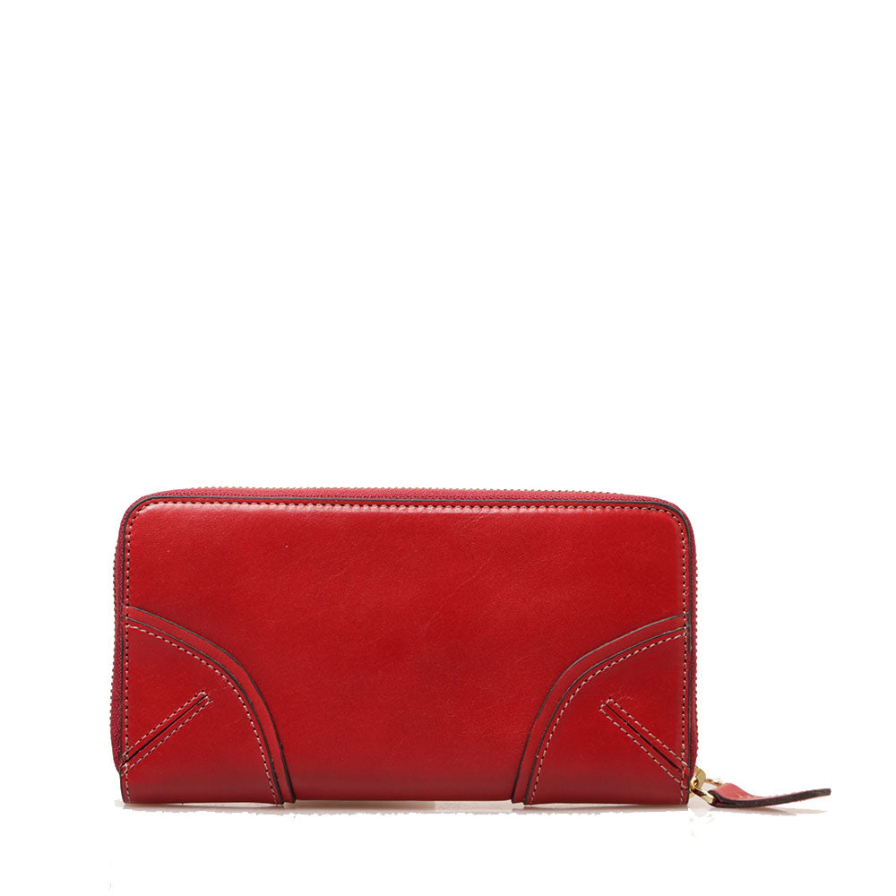 Portafoglio Donna Zip Around THE BRIDGE linea Matilde in Pelle Rossa