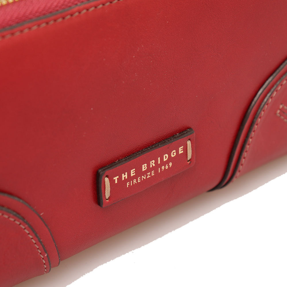 Portafoglio Donna Zip Around THE BRIDGE linea Matilde in Pelle Rossa
