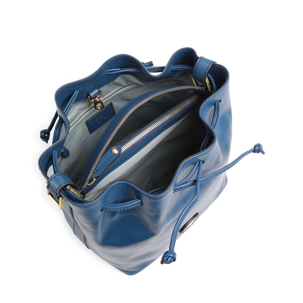 Borsa Donna a Secchiello THE BRIDGE linea Story in Pelle color Jeans