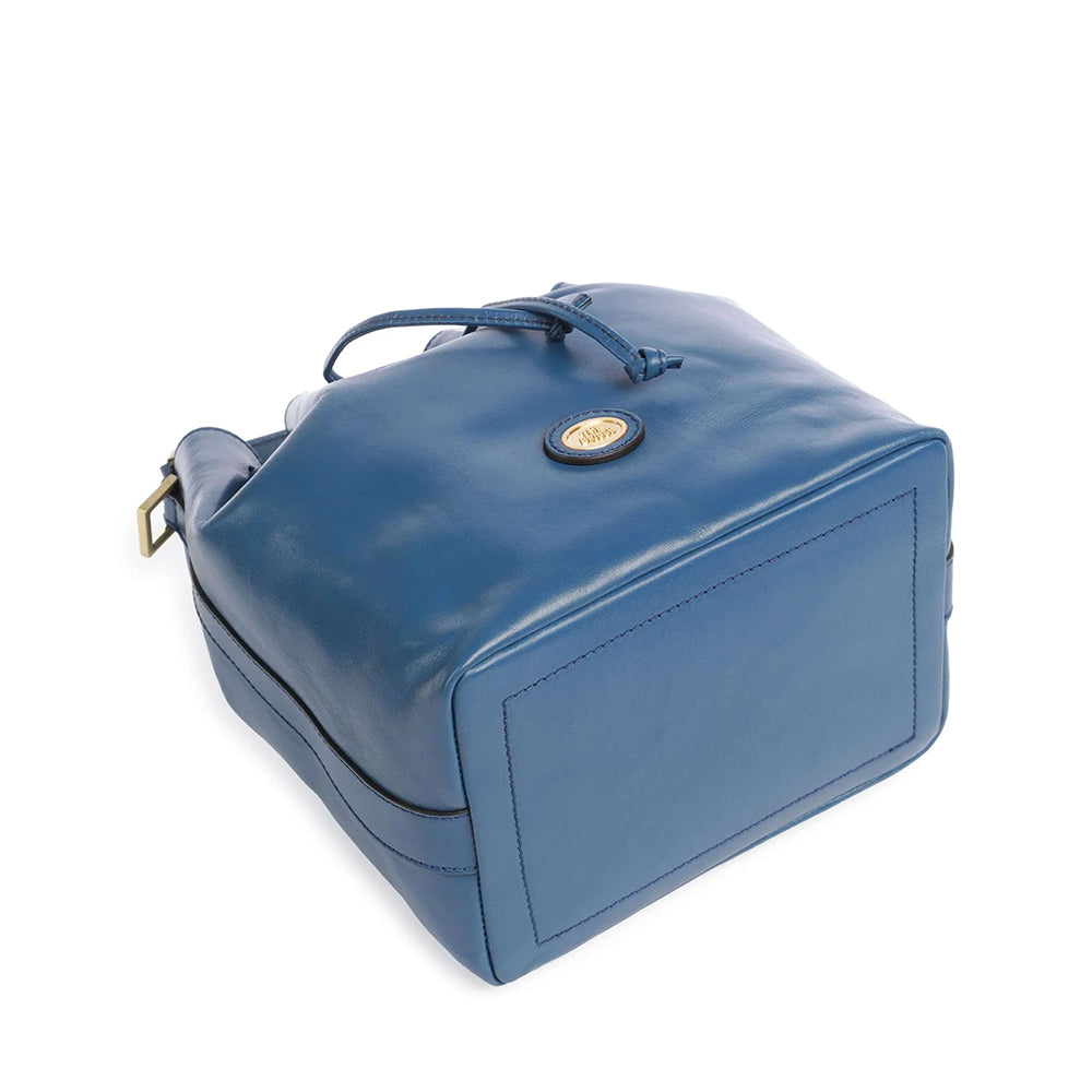 Borsa Donna a Secchiello THE BRIDGE linea Story in Pelle color Jeans