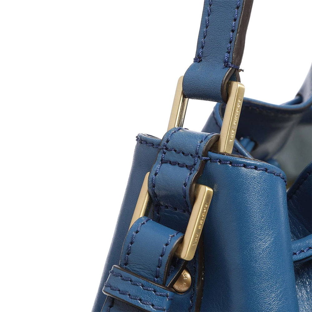 Borsa Donna a Secchiello THE BRIDGE linea Story in Pelle color Jeans