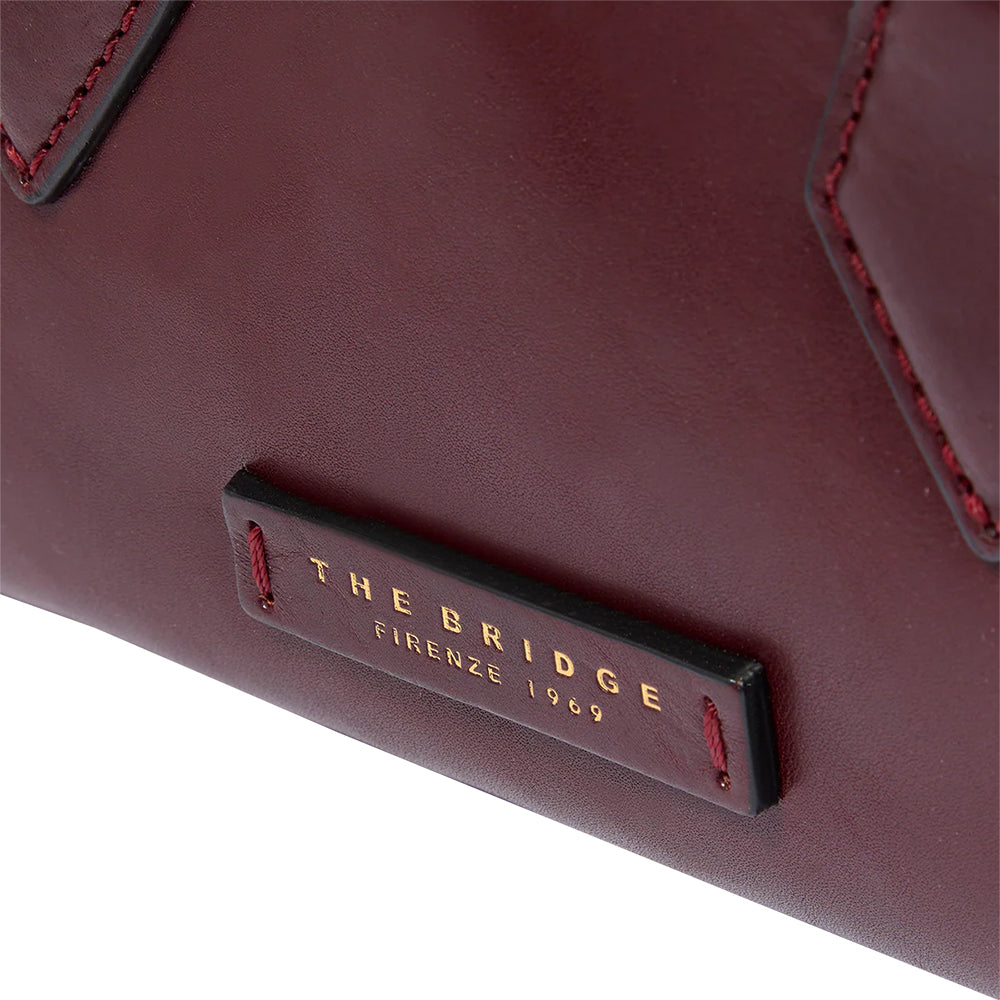 Borsa Donna a Mano THE BRIDGE linea Ida in Pelle color Mosto
