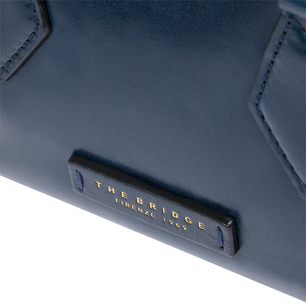 Borsa Donna a Mano THE BRIDGE linea Ida in Pelle Blu Oltremare