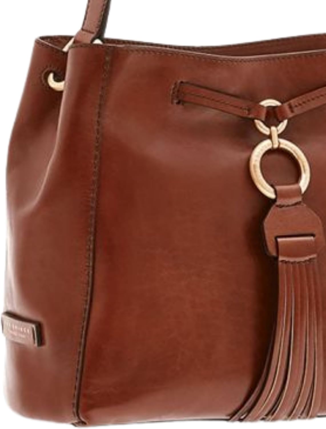 Borsa Donna Hobo a Spalla Media THE BRIDGE in Pelle Martellata Marrone linea Margherita