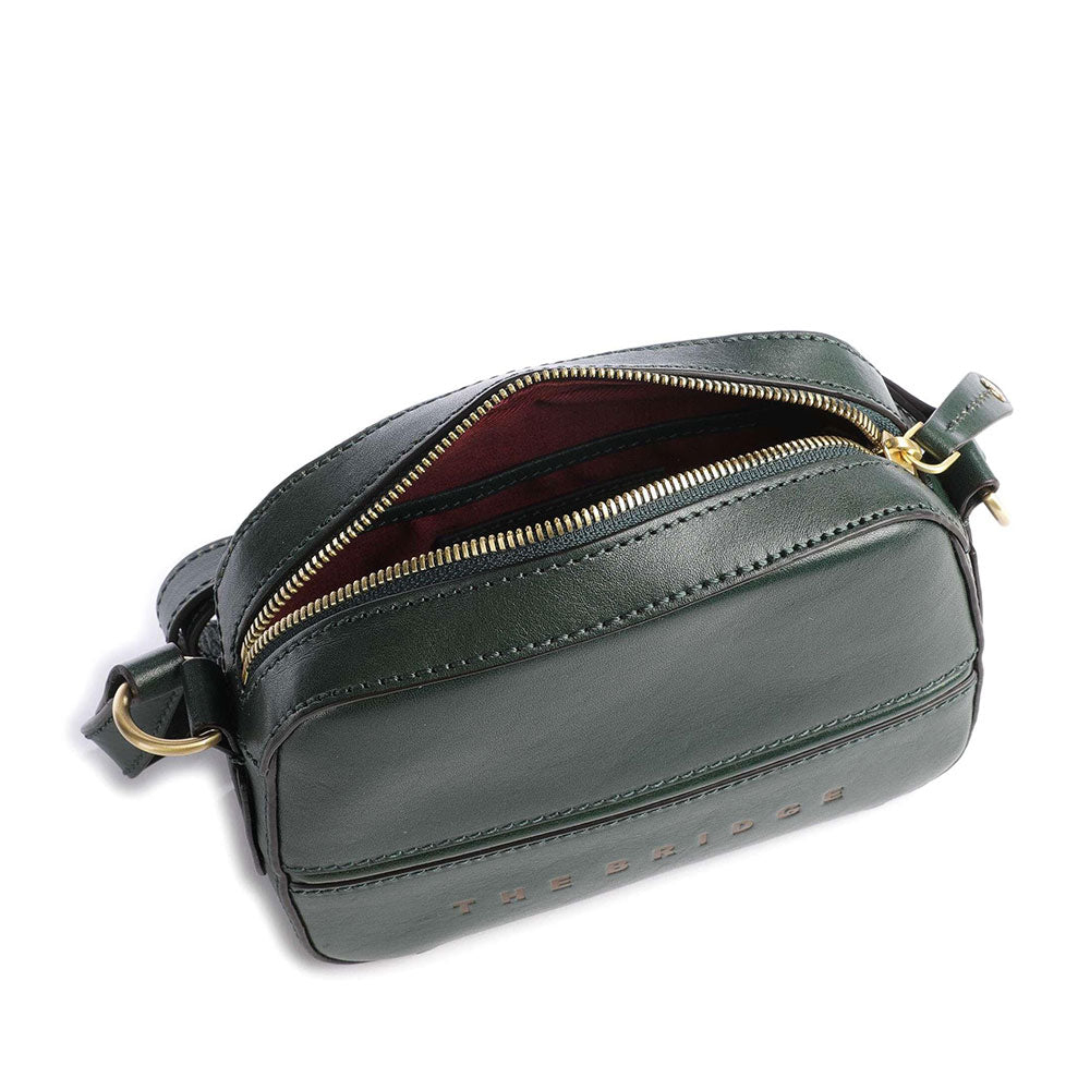 Borsa Donna a Tracolla THE BRIDGE linea Daphne in Pelle Verde Scuro