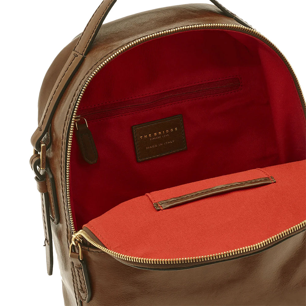 Zaino Donna THE BRIDGE in Pelle Marrone linea Pearl District