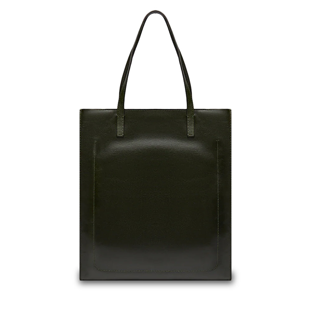 Shopping Bag Donna Verticale THE BRIDGE linea Mirra in Pelle Verde Tirolo