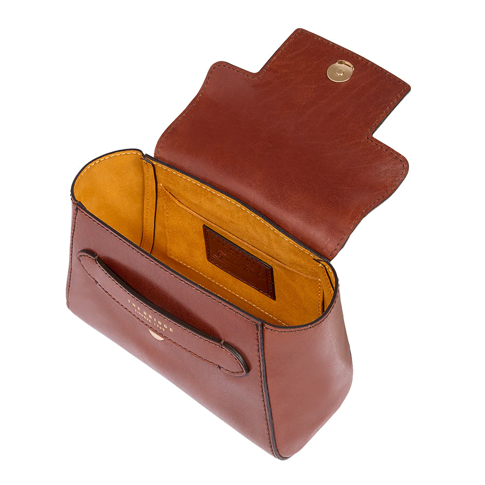 Borsa Donna a Mano con Tracolla THE BRIDGE linea Lucrezia in Pelle Marrone
