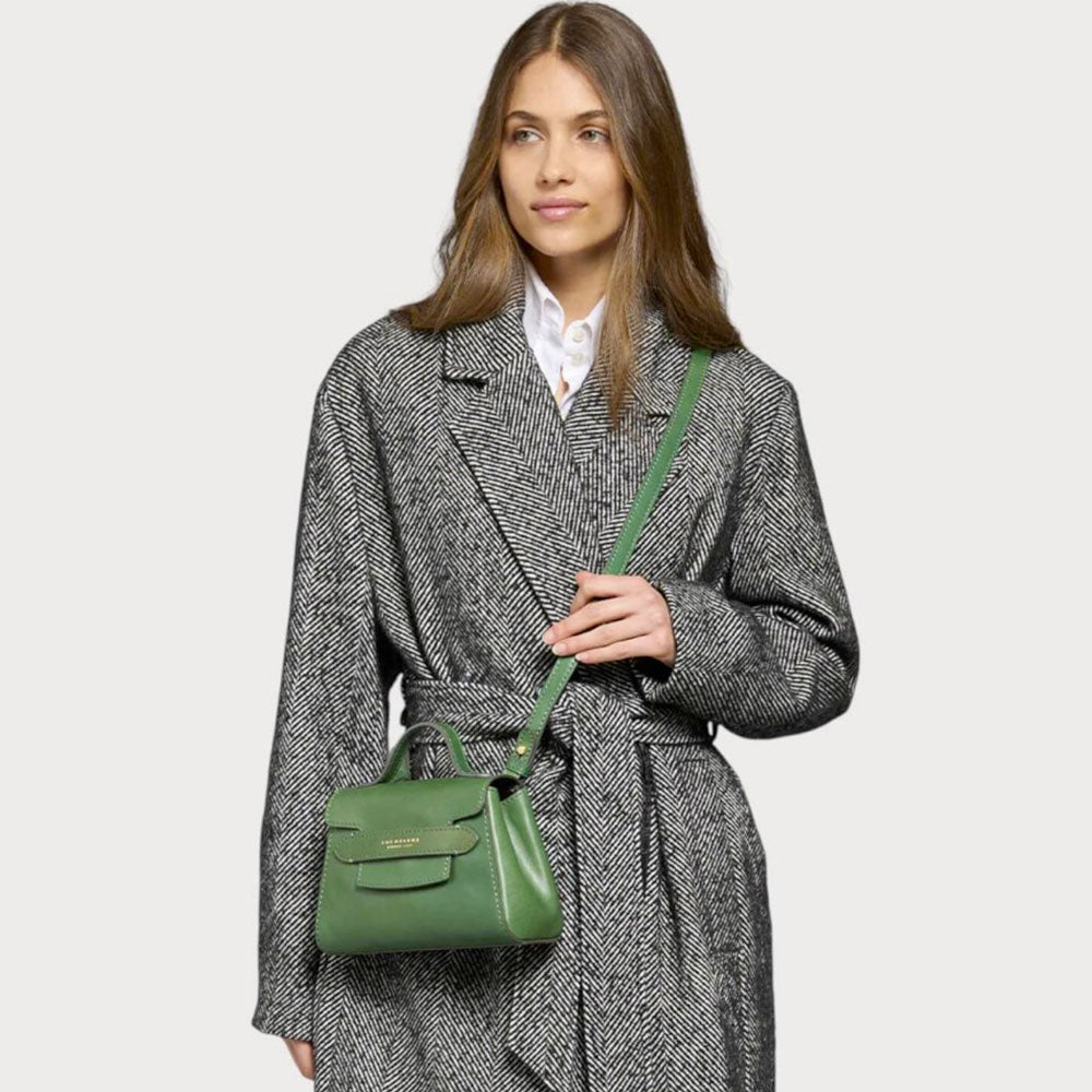 Borsa Donna a Mano con Tracolla THE BRIDGE linea Lucrezia in Pelle Verde Tirolo