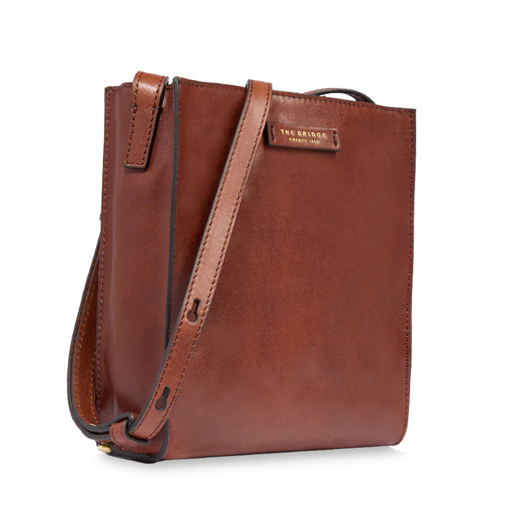 Borsa Donna a Tracolla THE BRIDGE linea Mirra in Pelle Marrone