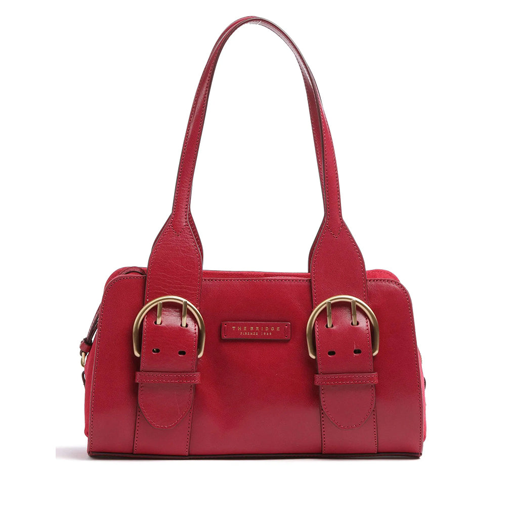 Borsa Donna a Spalla THE BRIDGE linea Elena in Pelle color Berry
