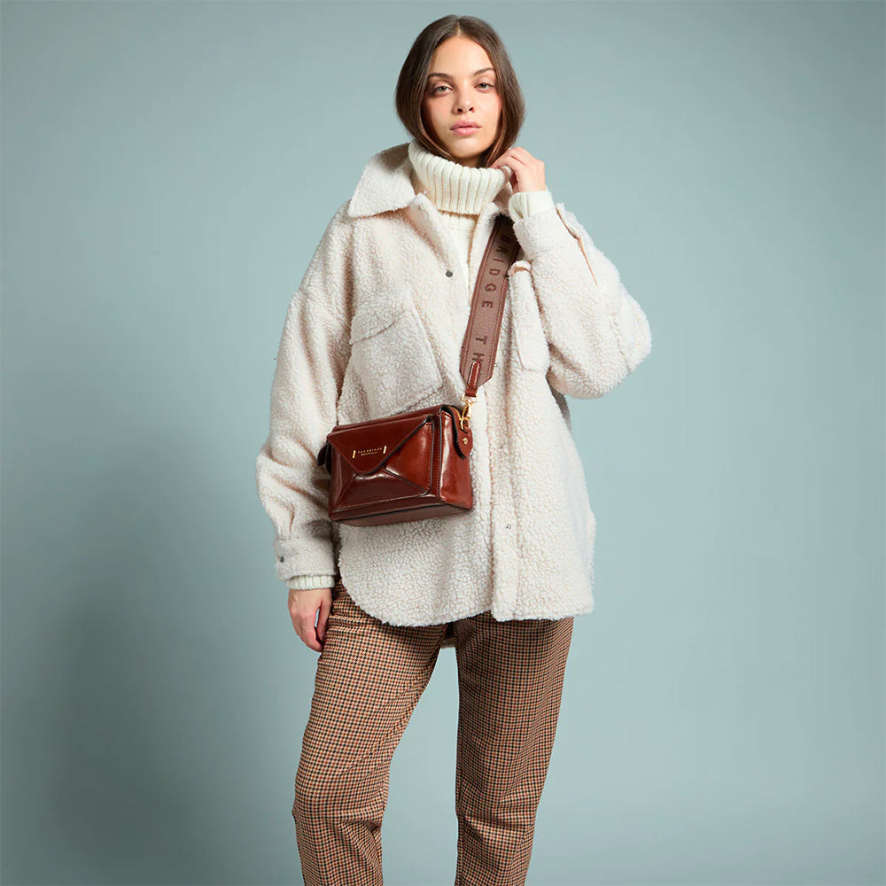 Borsa Donna a Tracolla THE BRIDGE linea Frida in Pelle Verde Inglese