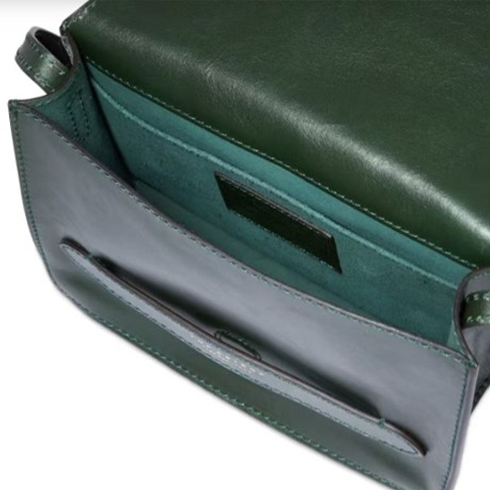 Borsa Donna a Tracolla Grande THE BRIDGE in Pelle Verde Scuro linea Lucrezia