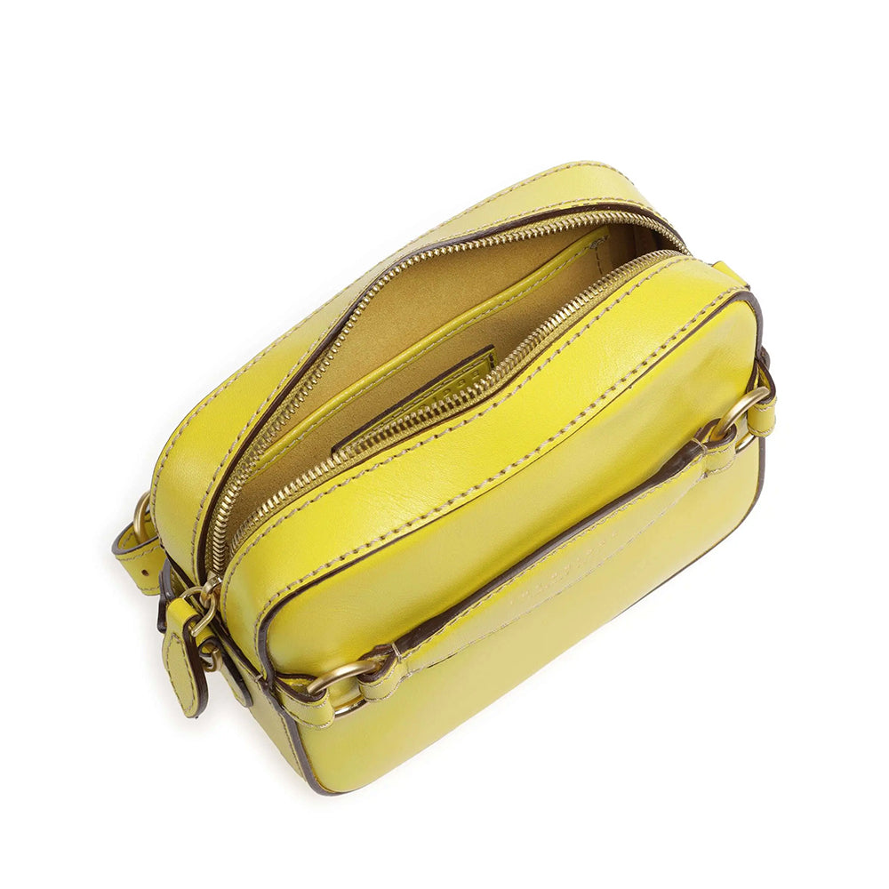 Camera Case a Tracolla THE BRIDGE linea Bettina in Pelle color Lime