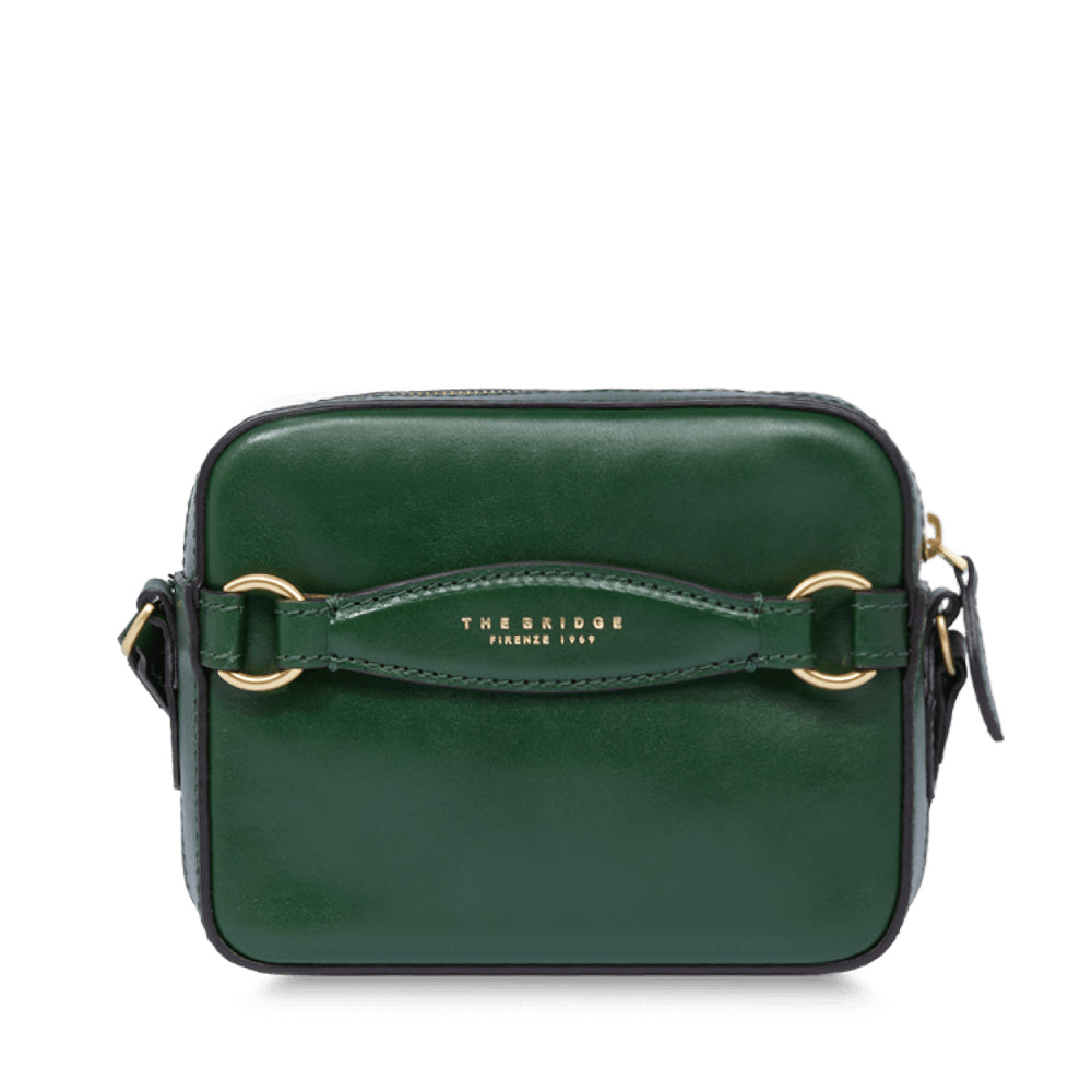 Camera Case a Tracolla THE BRIDGE linea Bettina in Pelle Verde