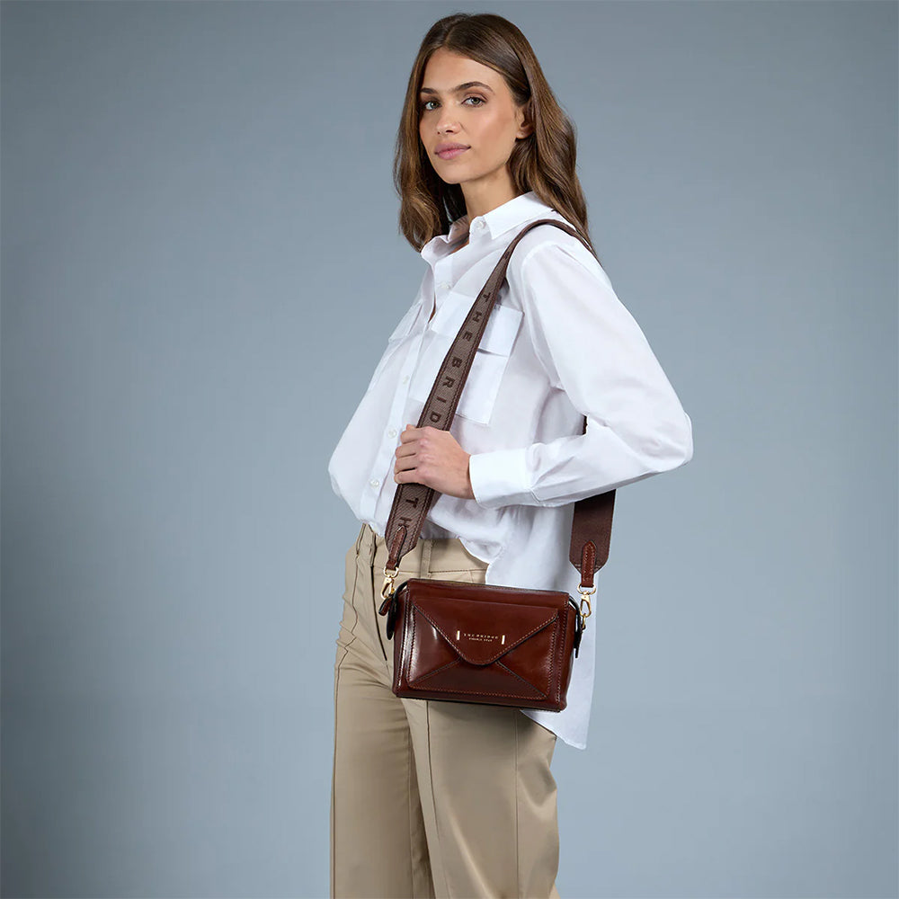 Borsa Donna a Tracolla THE BRIDGE linea Frida in Pelle Marrone