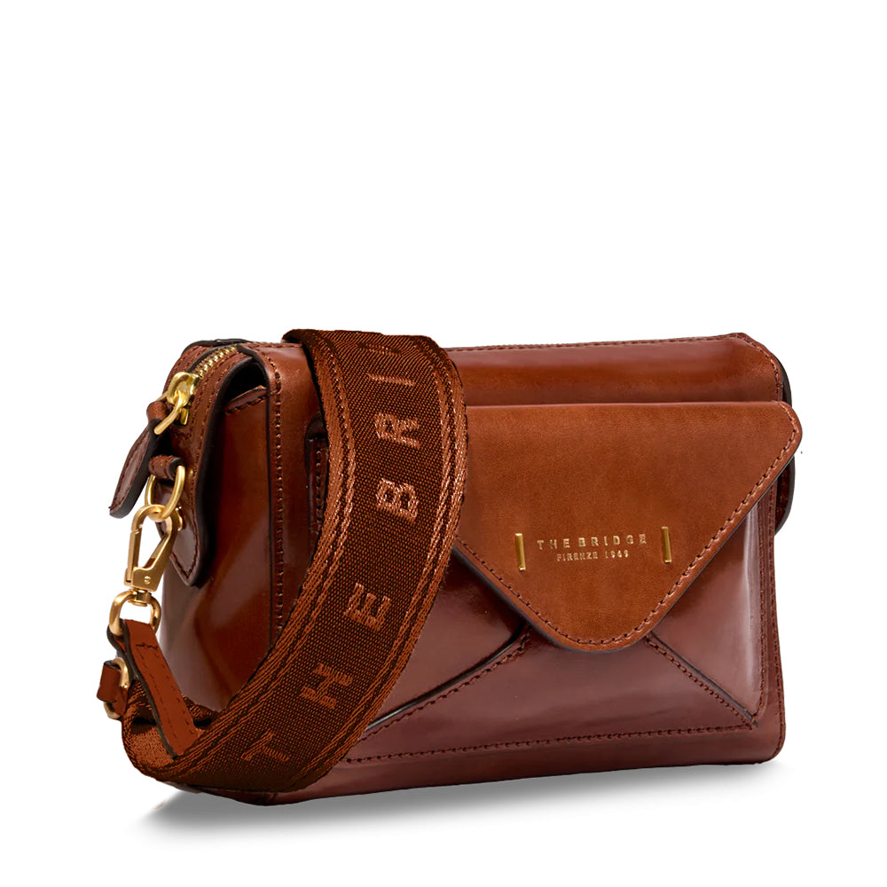 Borsa Donna a Tracolla THE BRIDGE linea Frida in Pelle Marrone