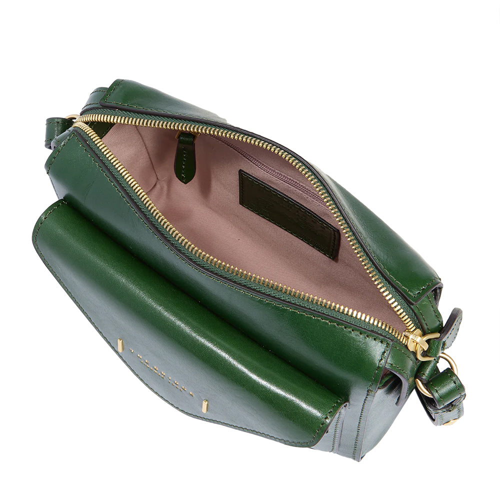 Borsa Donna a Tracolla THE BRIDGE linea Frida in Pelle Verde Inglese