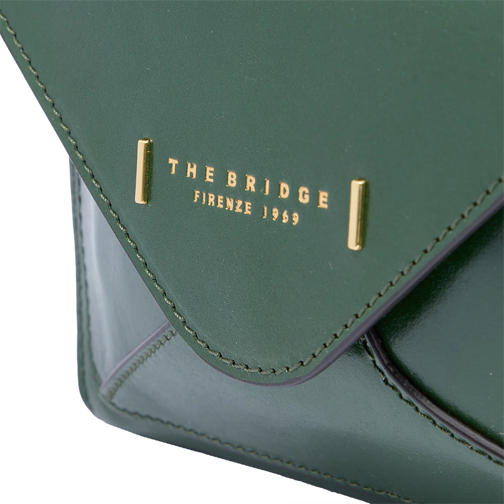 Borsa Donna a Tracolla THE BRIDGE linea Frida in Pelle Verde Inglese