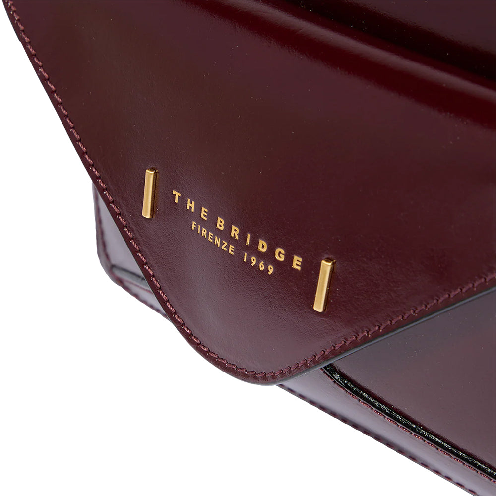 Borsa Donna a Tracolla THE BRIDGE linea Frida in Pelle color Mosto