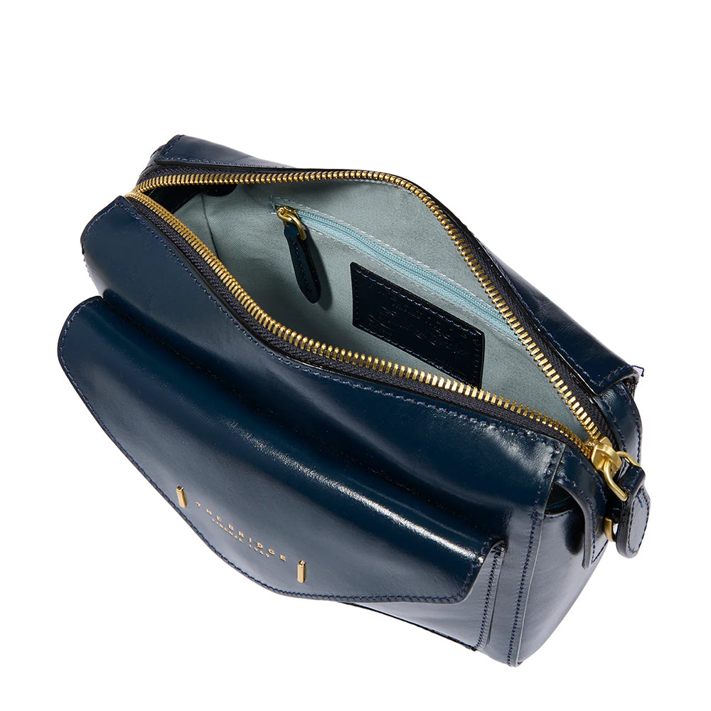 Borsa Donna a Tracolla THE BRIDGE linea Frida in Pelle Blu Oltremare