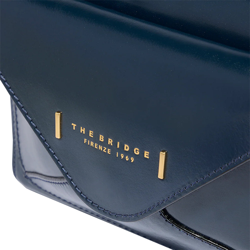 Borsa Donna a Tracolla THE BRIDGE linea Frida in Pelle Blu Oltremare