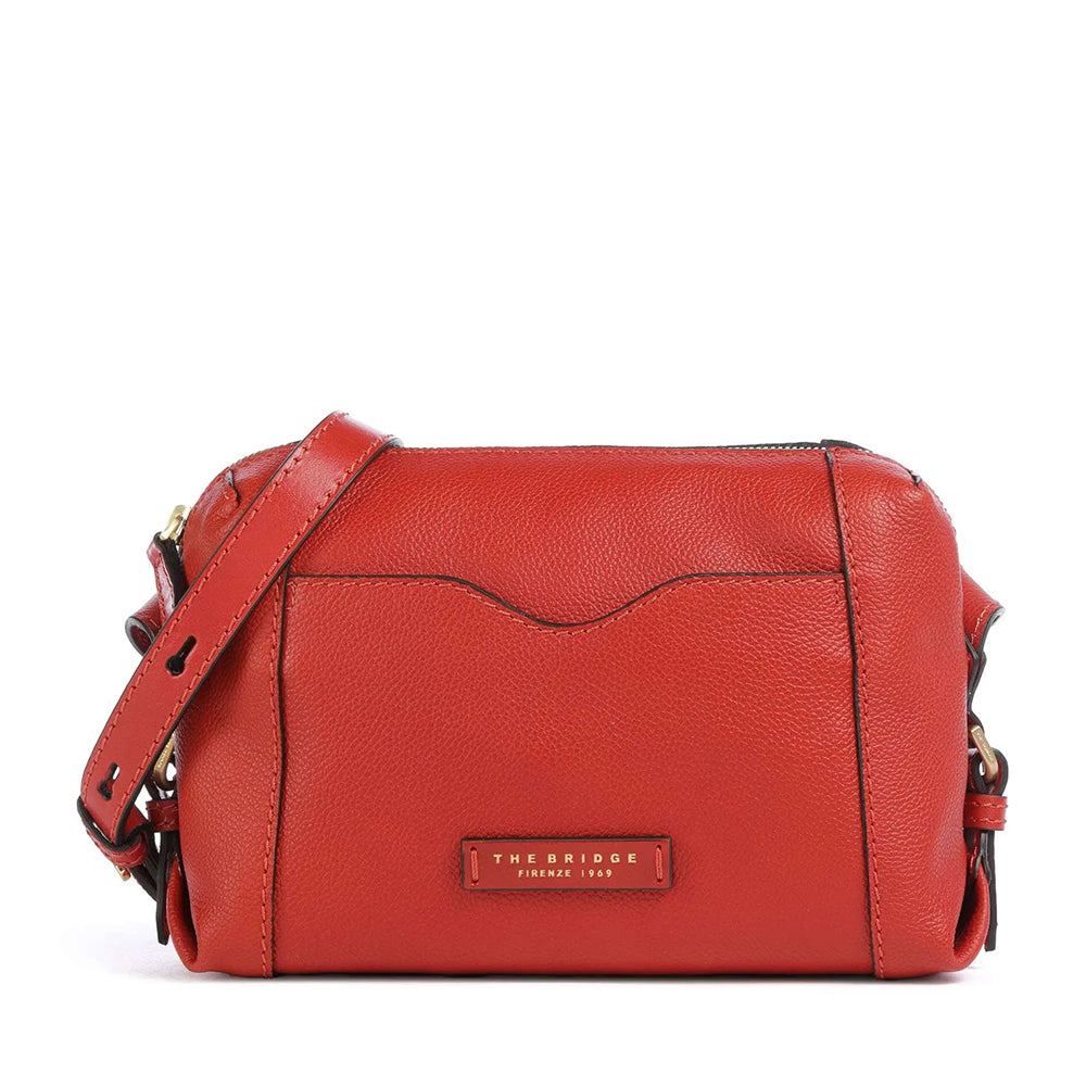 Borsa Donna a Tracolla THE BRIDGE linea Gemma in Pelle Arancio Bruciato