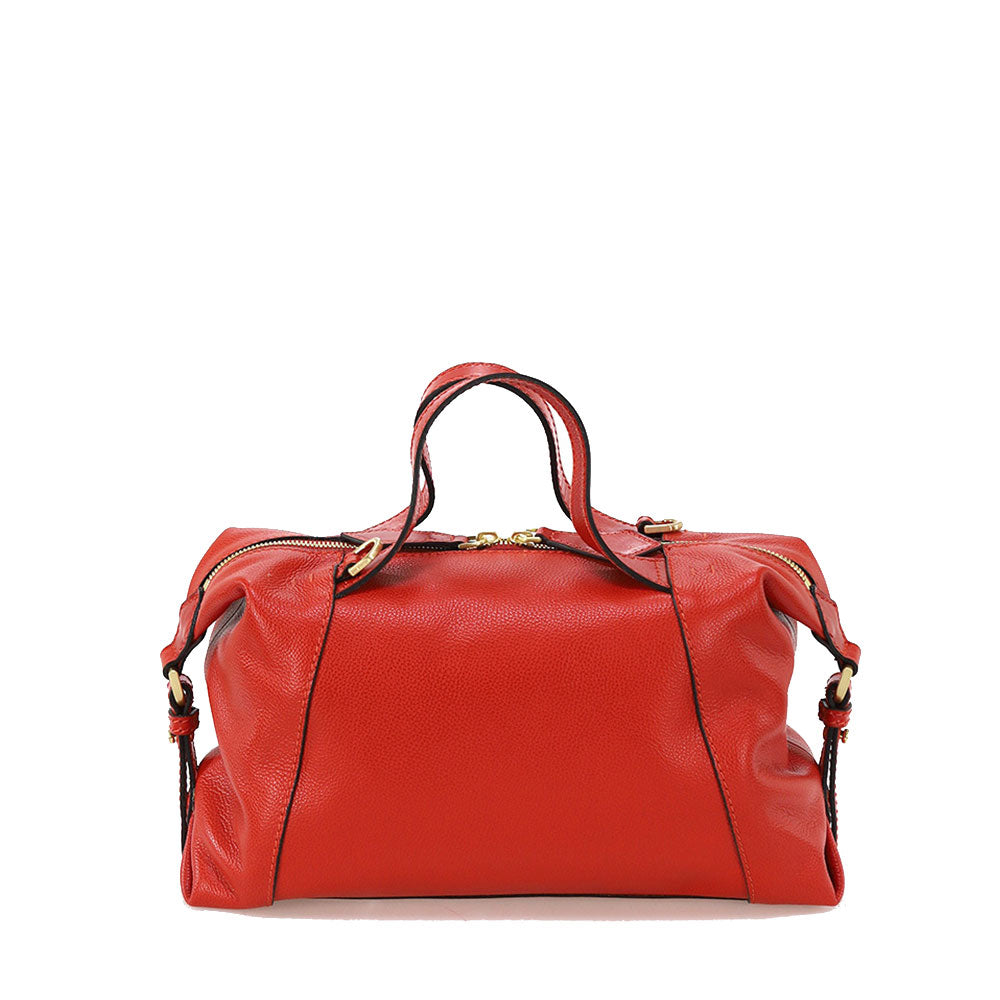 Borsa Donna a Mano con Tracolla THE BRIDGE linea Gemma in Pelle Arancio Bruciato