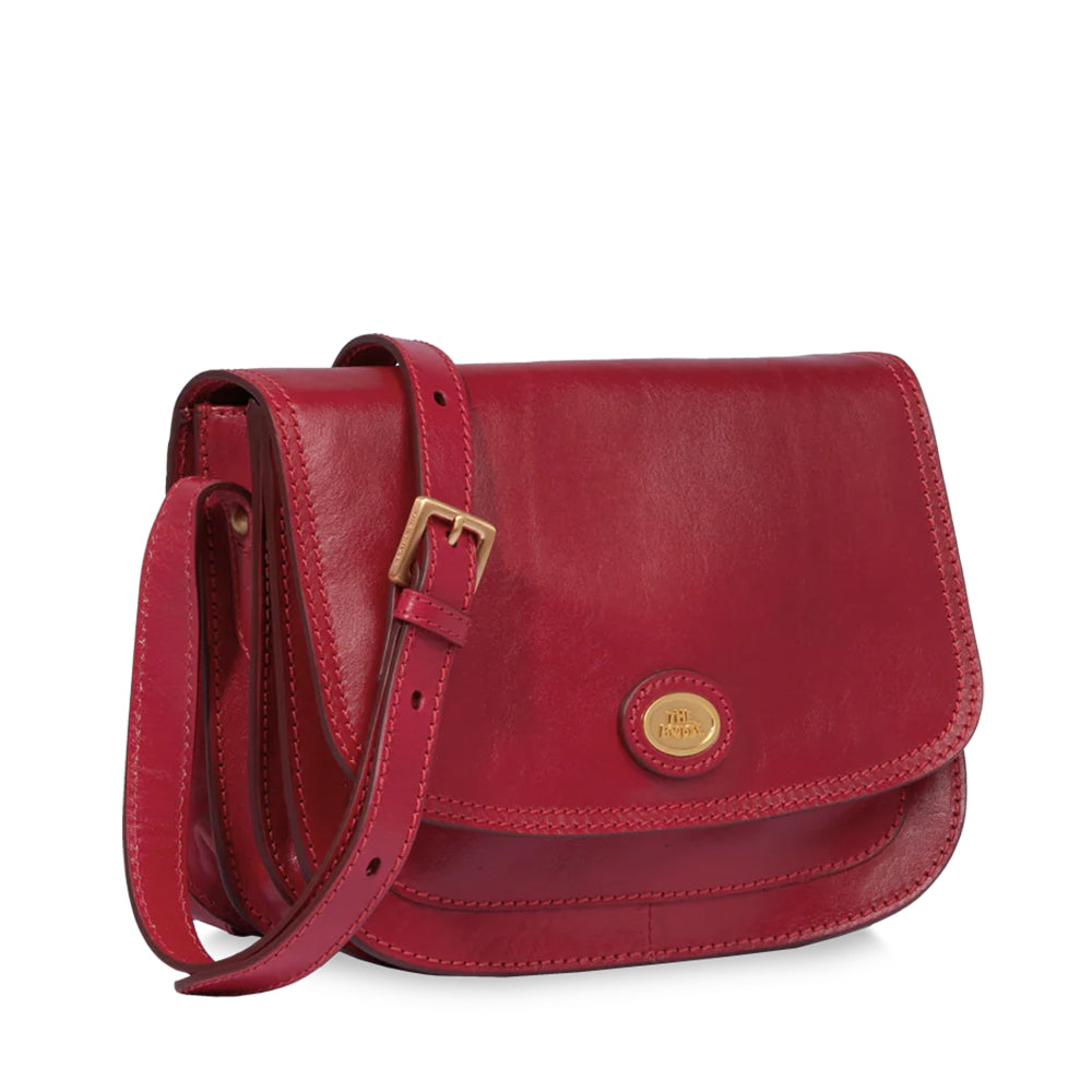 Borsa Donna Piccola a Tracolla The Bridge in Pelle color Berry
