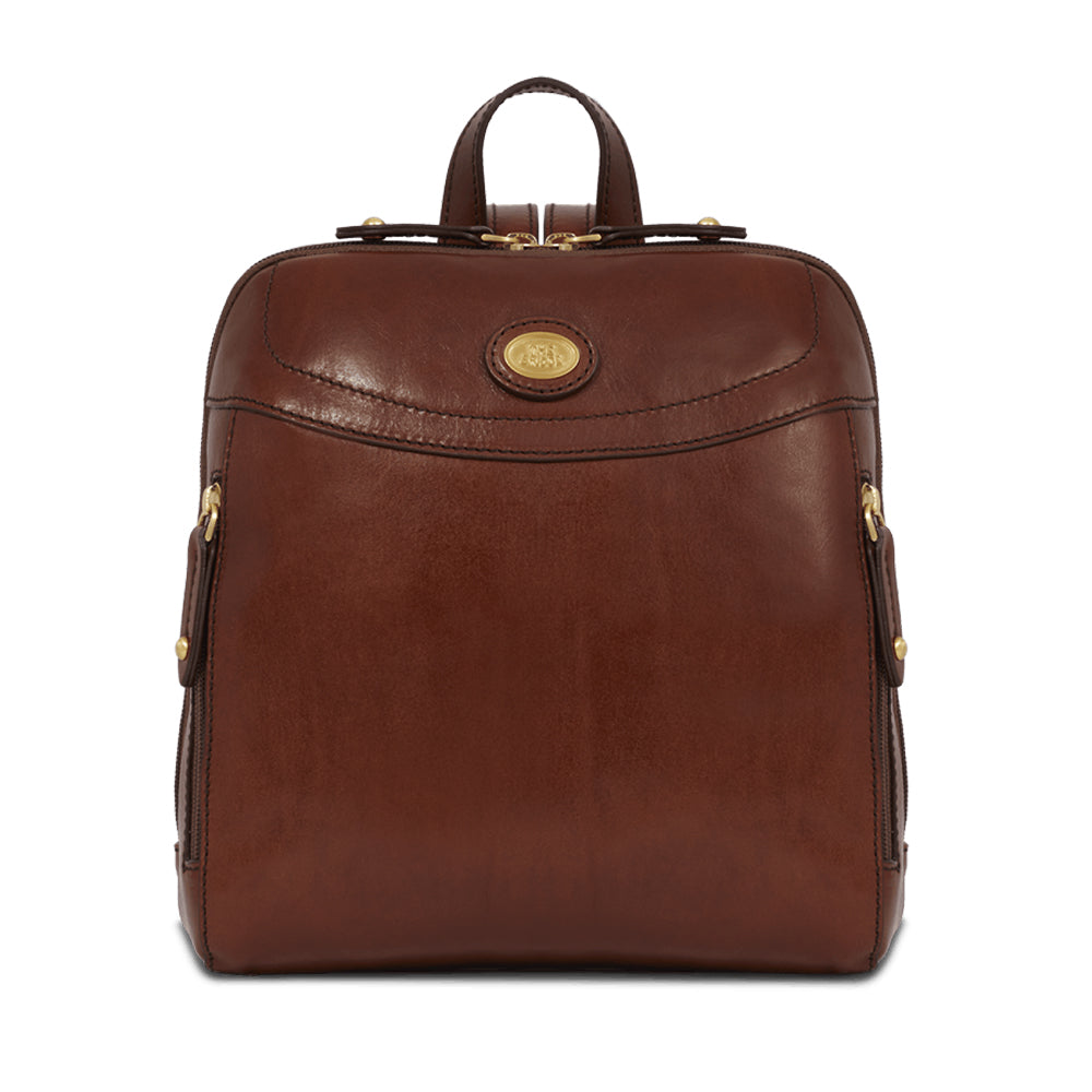 Zaino Donna THE BRIDGE in Pelle Marrone linea Story Made in Italy