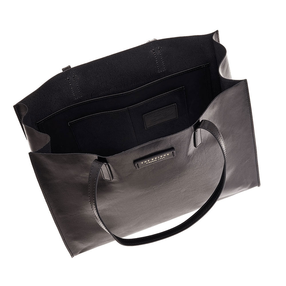 Borsa Donna Shopper THE BRIDGE Linea Mirra in Pelle Nera
