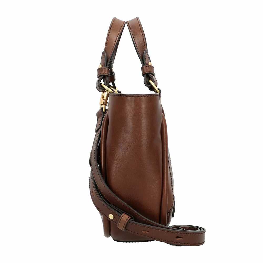 Borsa Donna a Mano con Tracolla THE BRIDGE linea Brigida in Pelle Marrone