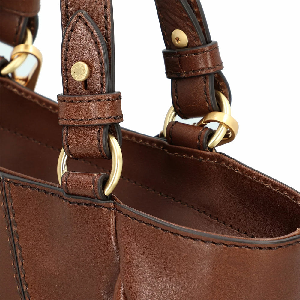 Borsa Donna a Mano con Tracolla THE BRIDGE linea Brigida in Pelle Marrone