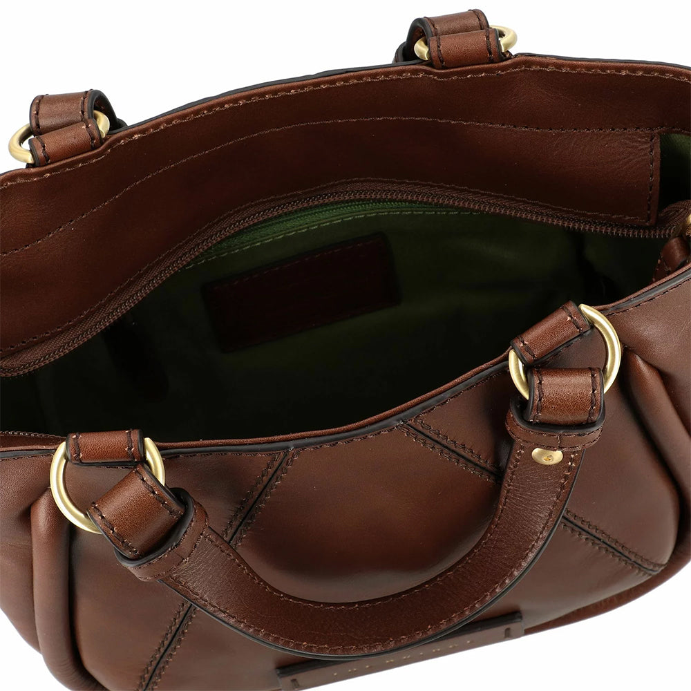 Borsa Donna a Mano con Tracolla THE BRIDGE linea Brigida in Pelle Marrone