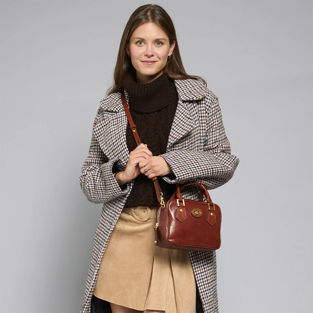 Bauletto Donna Mini THE BRIDGE linea Story in Pelle Marrone
