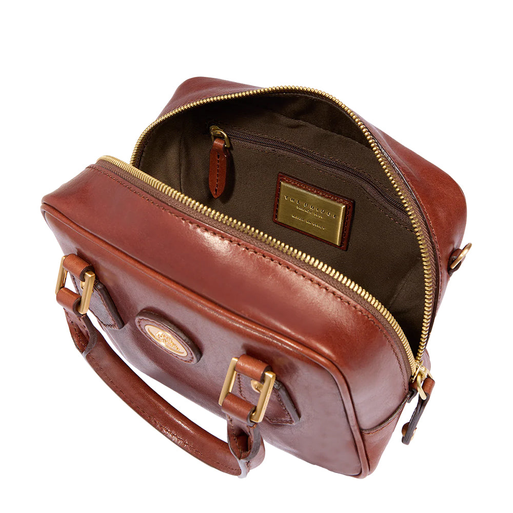 Bauletto Donna Mini THE BRIDGE linea Story in Pelle Marrone