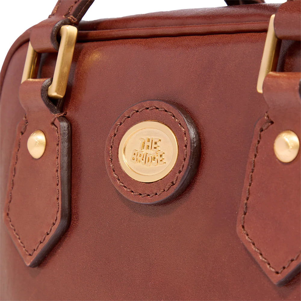 Bauletto Donna Mini THE BRIDGE linea Story in Pelle Marrone